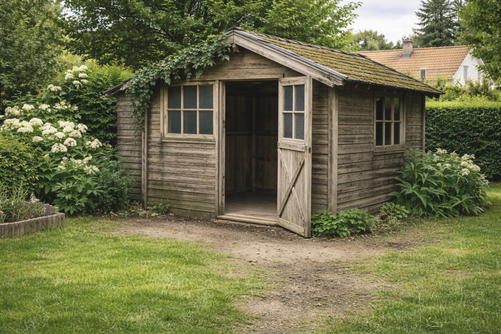 Abriss alter Gartenlaube und Schuppen in Paderborn